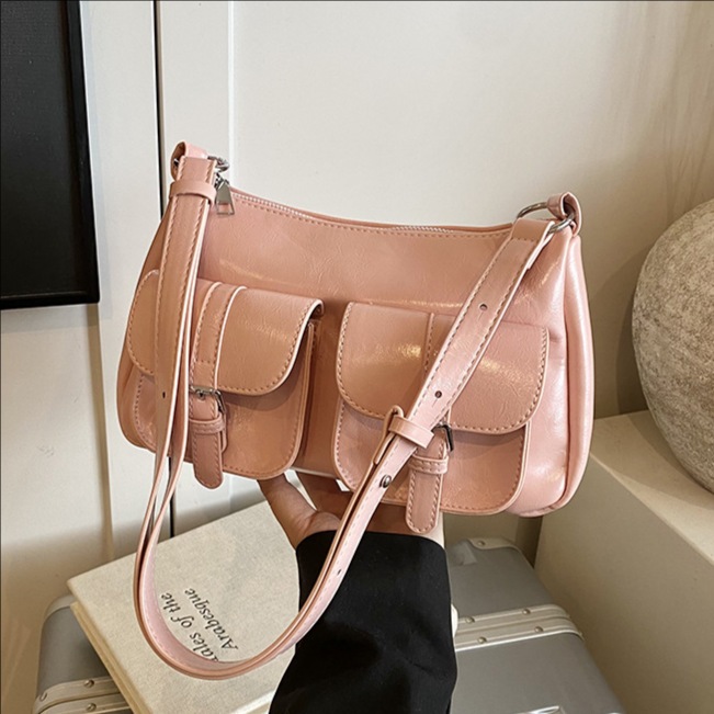 A niche design, fashionable underarm bag for women, 2025 new Korean-style, high-end, simple and versatile single-shoulder crossbody bag for commuting full figure