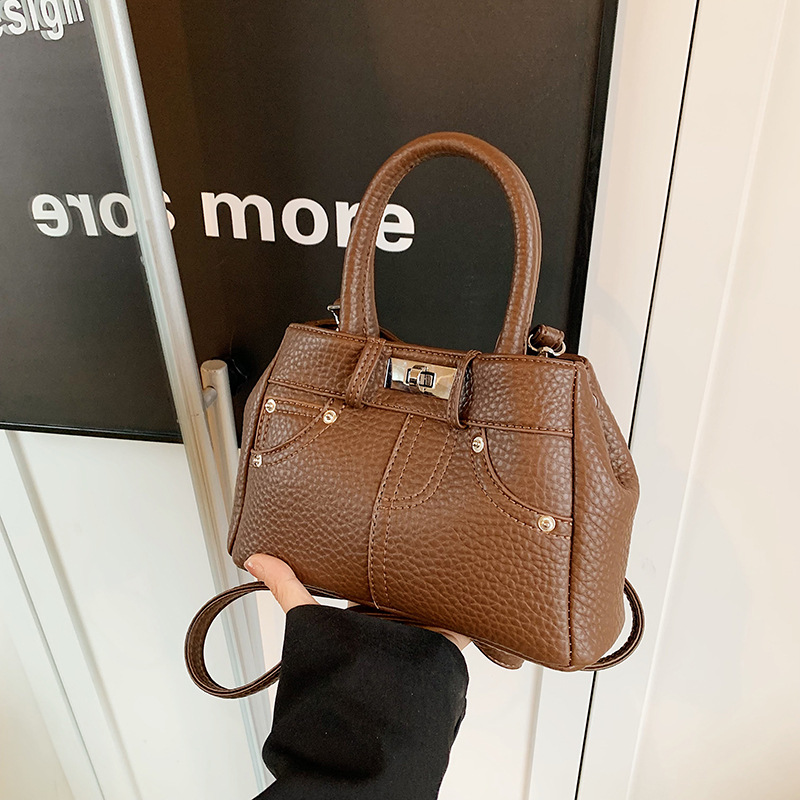 High-end hand-held Kelly bag for women 2024 Korean version, trendy and fashionable single-shoulder bag, niche design, casual and versatile women's bag Specification drawing