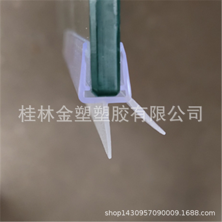 Factory direct sales: Bathroom glass door with double soft edges, bottom water barrier strips, and waterproof sealing strips under the door made of high-quality PVC Specification drawing