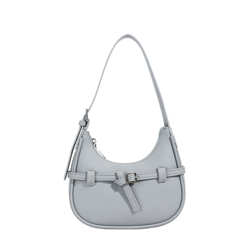 French underarm bag for women 2025 New style, high-end, niche, lychee pattern crescent bag, casual and versatile, single-shoulder crossbody bag Item Picture