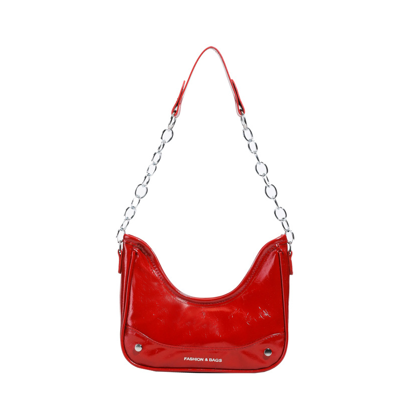 A niche hand-held underarm bag for women in summer, 2025 new silver bag, fashionable chain single-shoulder crossbody bag Item Picture