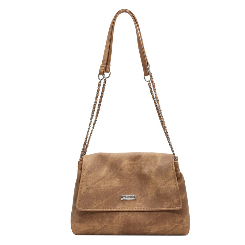 A niche fashion chain hand-held large bag for women, 2023 new simple tote bag, casual and versatile solid color underarm bag Item Picture