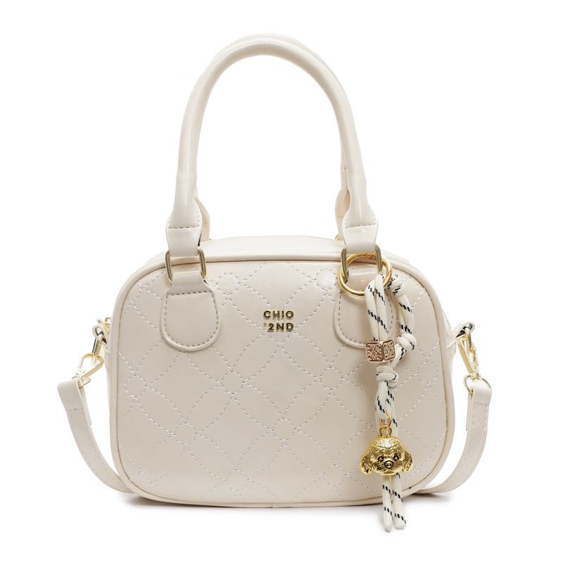 High-end texture simple commuting handbag, fashionable retro simple crossbody bag, 2025 new style casual bowling bag Item Picture