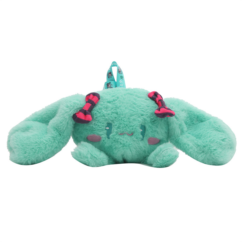 Wholesale of the new Hatsune Miku cartoon 2D dog double-shoulder personalized small square bag claw machine doll bag from the manufacturer Item Picture