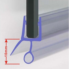 Factory direct supply of bathroom plastic accessories, thickened bathroom glass door lower water barrier strip, shower room bottom sealing strip full figure