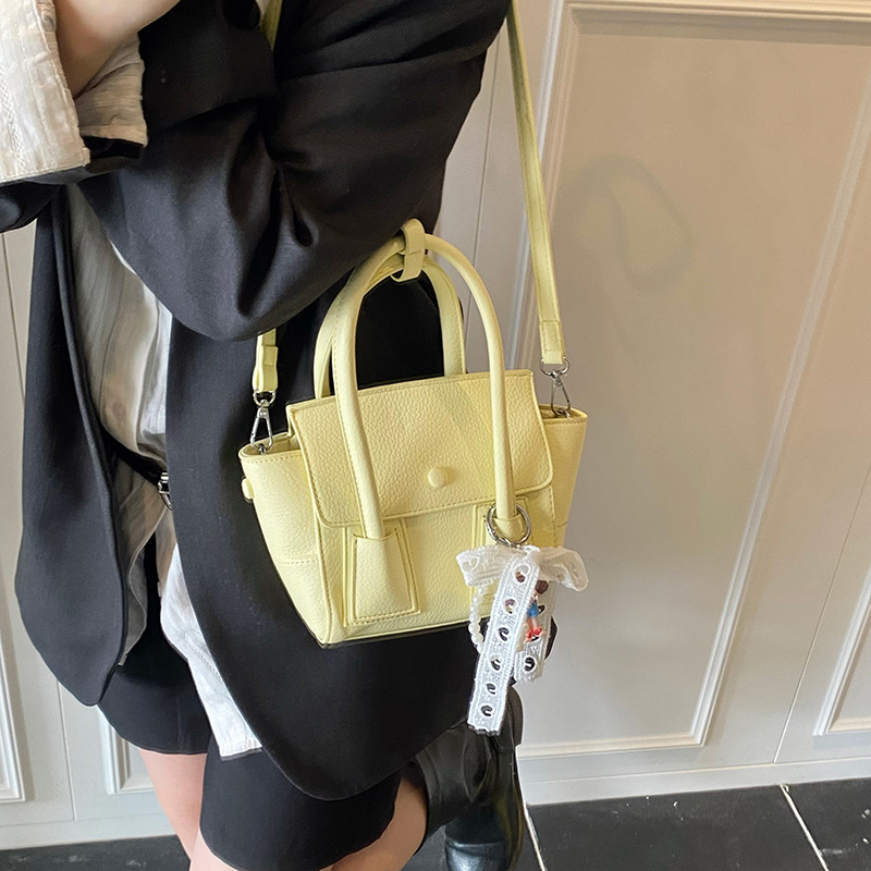 Simple and fashionable hand-held vegetable basket bag for women, 2025 new spring Korean version, high-end and versatile single-shoulder crossbody bag Application Scenario