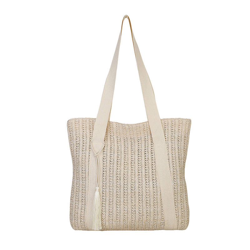 Fashionable straw woven bag, spring new trendy woven tote bag, large-capacity casual commuting women's underarm bag, ins Item Picture