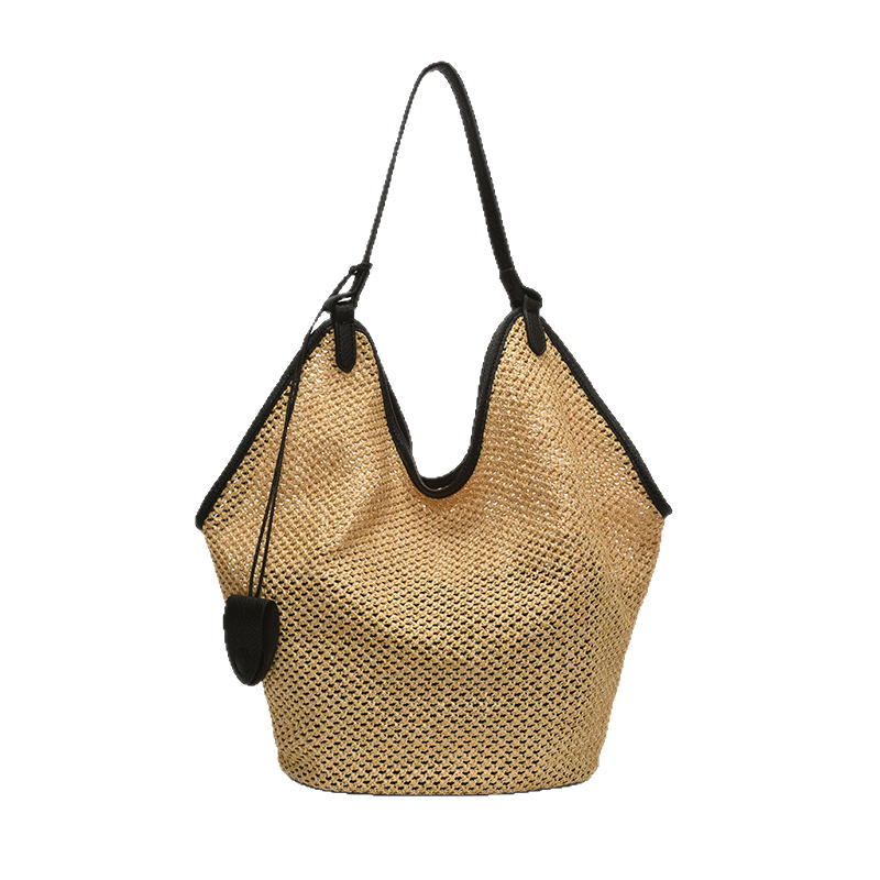 Large-capacity woven tote bag for women, new summer 2025, versatile commuter underarm bag, niche design, single-shoulder bag trend Item Picture