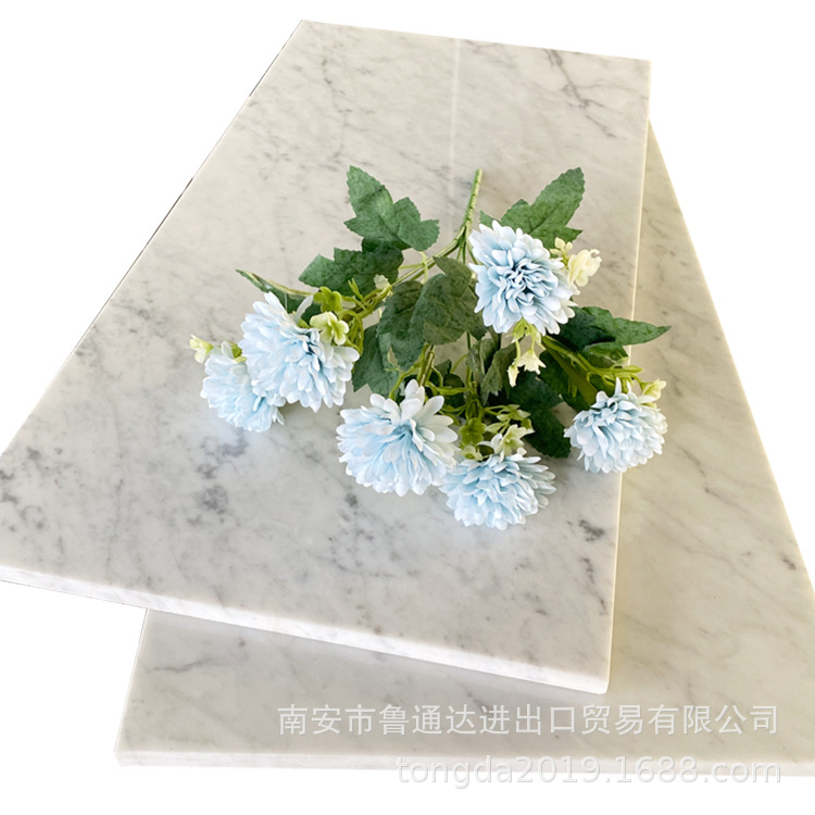 White marble, Carrara white, fine white, medium white, thin plate, natural stone for interior decoration details Picture