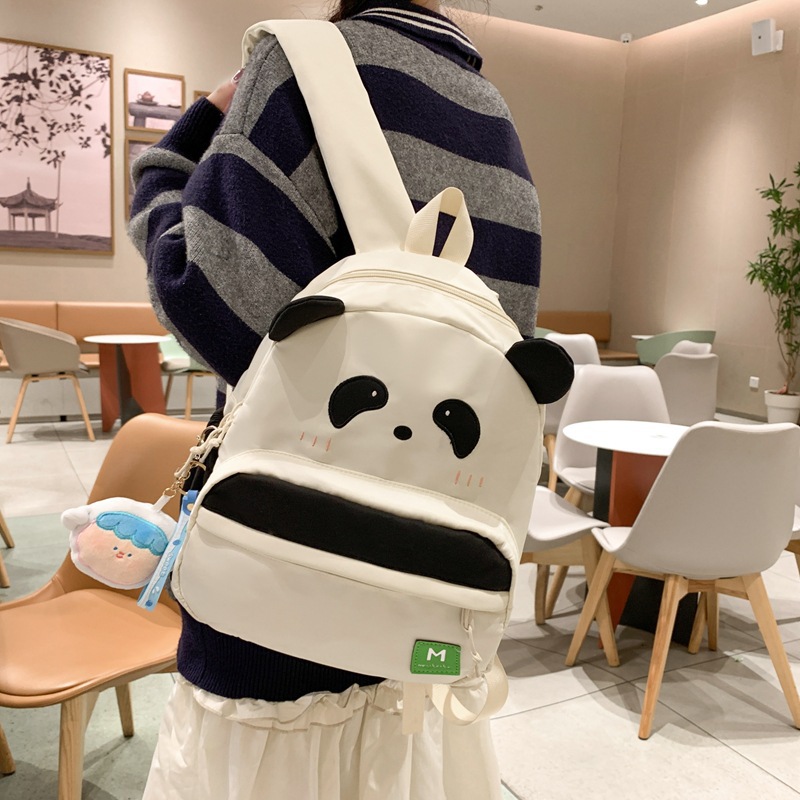Cute panda bags, cartoon backpacks, Instagram cute girls, mini backpacks, and small schoolbags for high school, middle school and children full figure