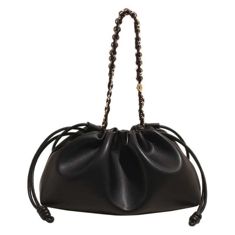 The 2025 new spring/summer high-end style lucky bag, soft leather, stylish cloud bag, drawstring, fashionable and versatile single-shoulder crossbody bag Item Picture