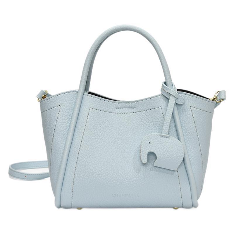 High-end soft leather bag for women 2025 new style, fashionable and versatile hand-held bucket bag, casual and simple crossbody bag Item Picture