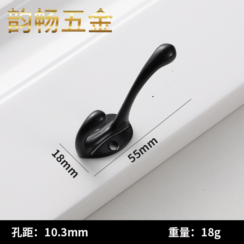 New coat hooks, alloy retro hooks, cabinet and bathroom coat hooks, wall hooks, old-fashioned single hooks for export, 55*43 details Picture