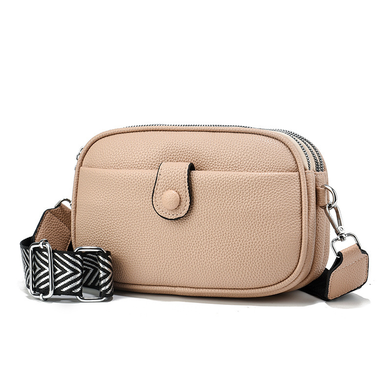 This is a new summer 2024 mini Chanel-style fashionable women's single-shoulder bag with three practical soft leather small square bags Item Picture