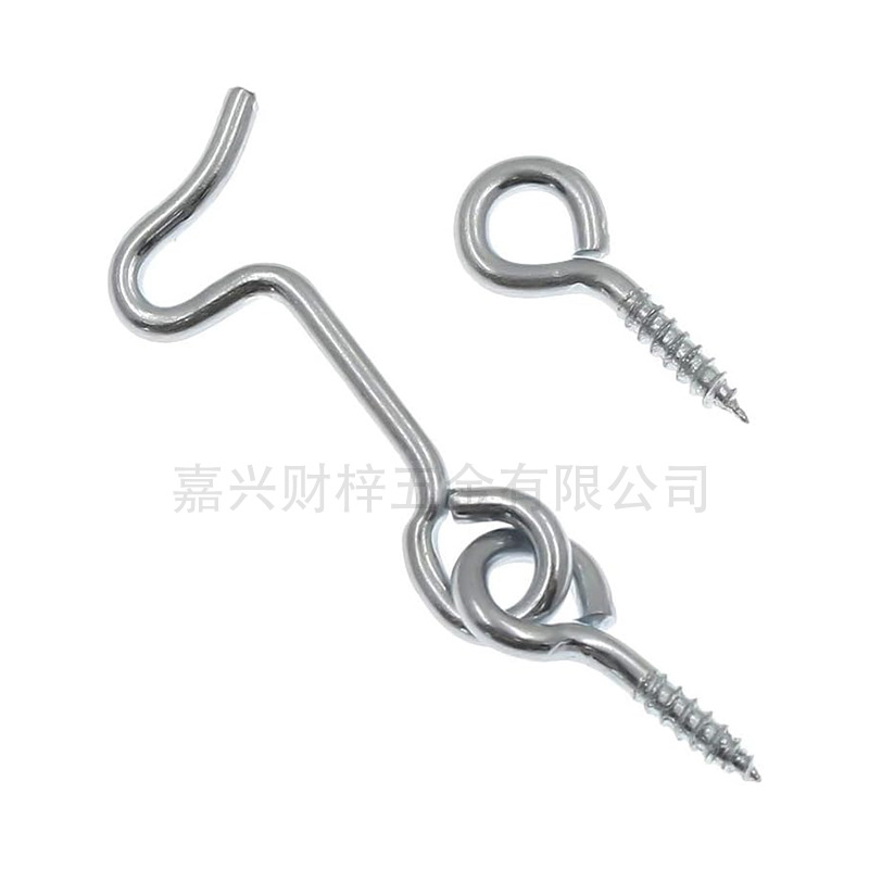 Cross-border Amazon closed iron question mark hook, self-tapping screw connection, suitable for wooden doors, rotating Windows, etc Item Picture