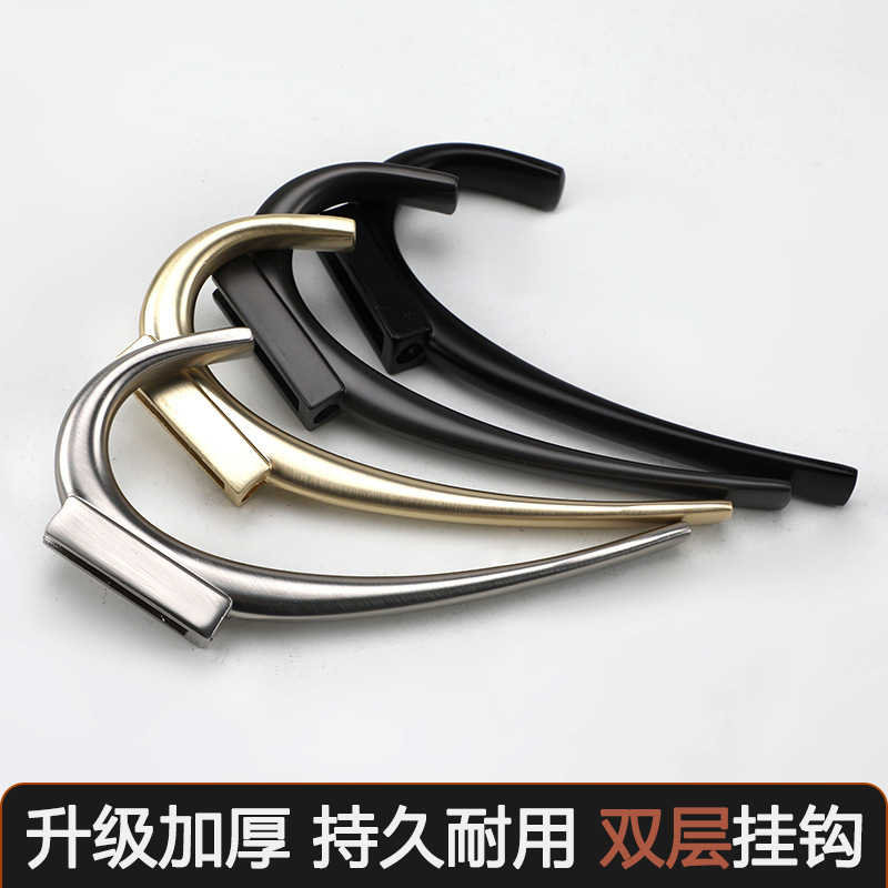 Simple single hook, black and silver, bathroom door, window, cabinet, coat hook, Nordic style, small coat hook behind the door, single hanging coat hook Specification drawing