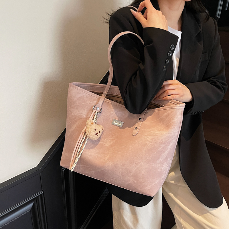 Casual large-capacity commuter tote bag for women 2025 new style, versatile and fashionable single-shoulder underarm bag, retro handbag Specification drawing