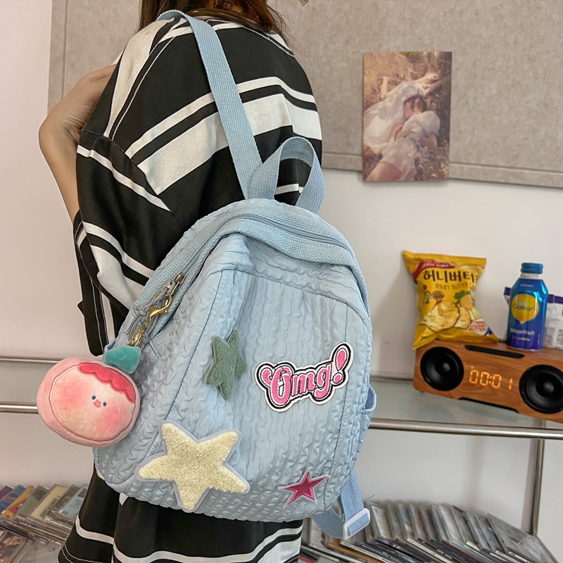 New cartoon trend versatile backpack, Japanese-style cute and sweet girlish backpack, niche mini backpack Application Scenario