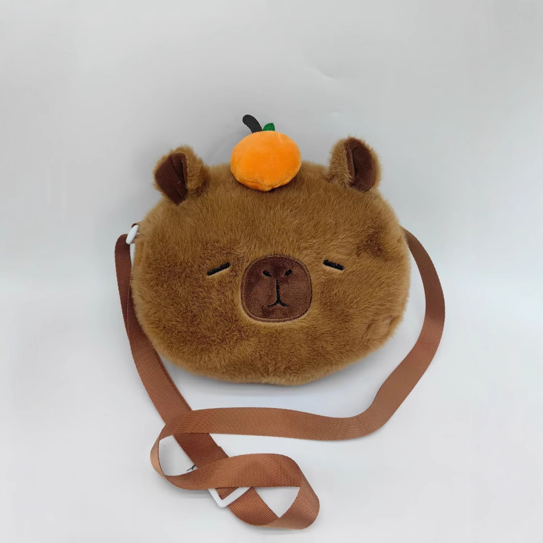 New children's cute water guinea pig plush bag, cartoon doll, Kabipala single-shoulder bag, claw machine doll handbag Application Scenario