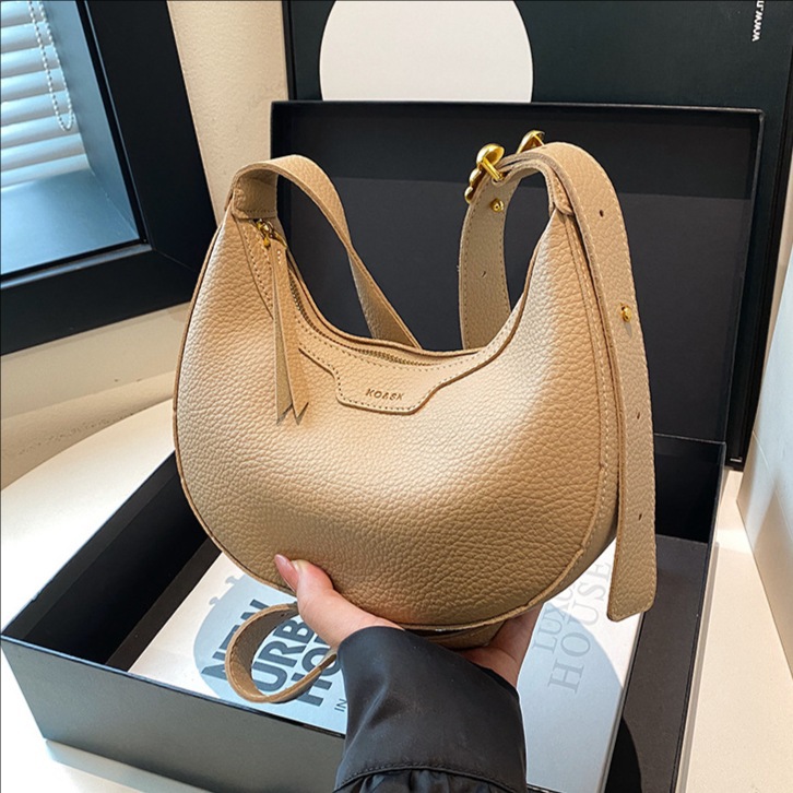 Cross-border niche dumpling bag for women 2025 New retro and fashionable commuting single-shoulder underarm bag for women's crossbody bag details Picture