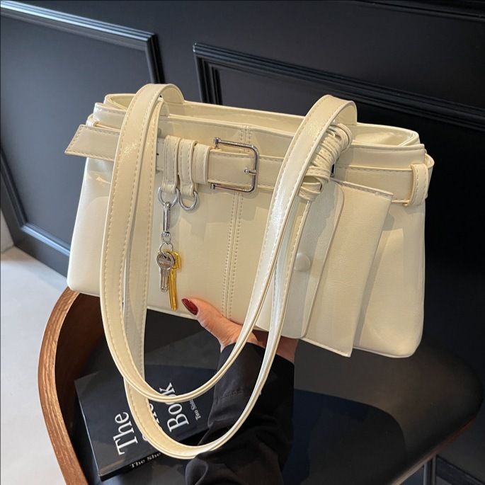 Cross-border handbag 2025 New style, niche and versatile tote bag, women's large-capacity casual commuting single-shoulder armpit bag full figure