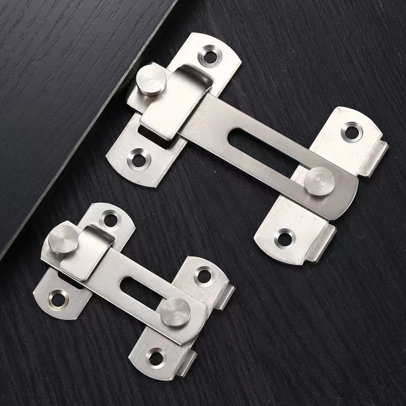 Multi-functional stainless steel door latch, 90-degree anti-theft black lock, household pet lock, sliding door with anti-theft latch details Picture