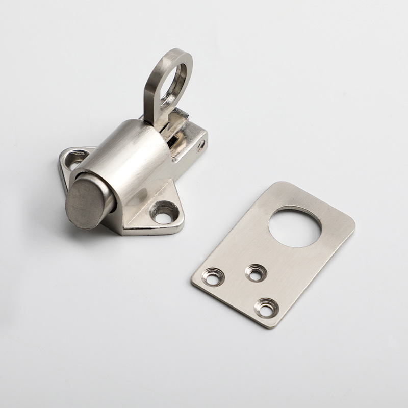 Modern and simple stainless steel color door and window accessories, airplane buckles, window springs, automatic latch locks Application Scenario