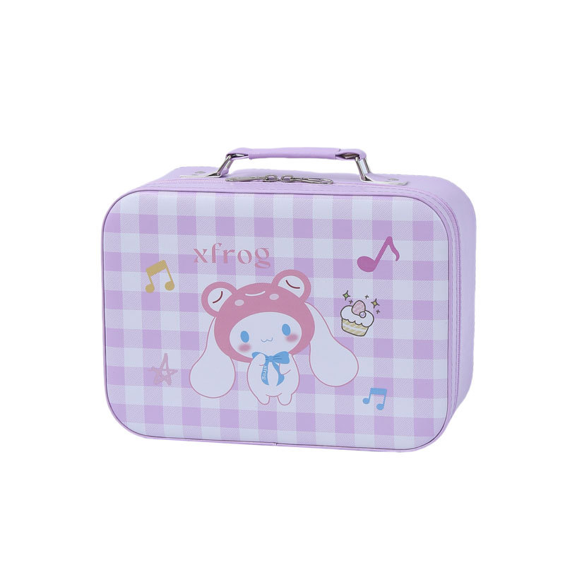 Sanrio portable makeup box with high appearance level, large capacity cosmetics box, cartoon cute children's Coolomi makeup bag Item Picture