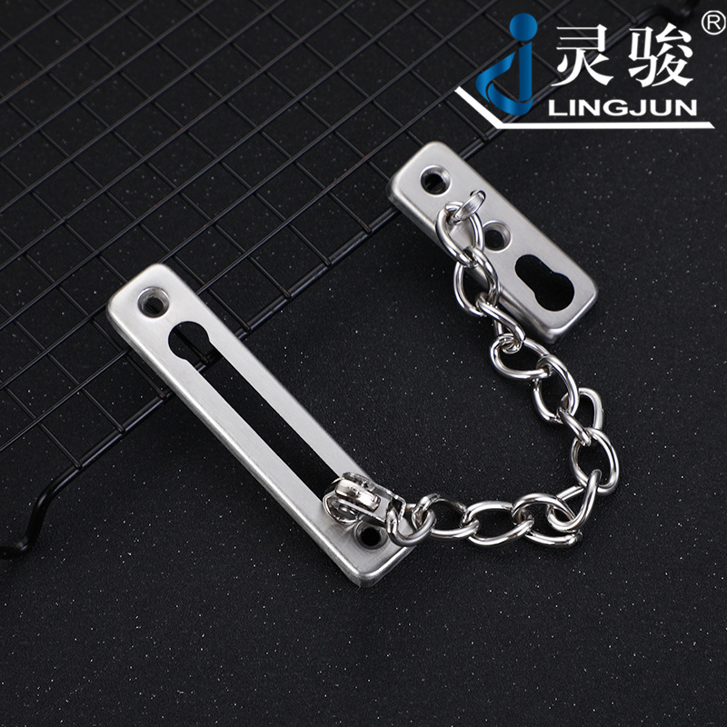 Hotel and guesthouse silent thickened stainless steel anti-theft chain, home bedroom door latch safety chain lock anti-theft chain Specification drawing