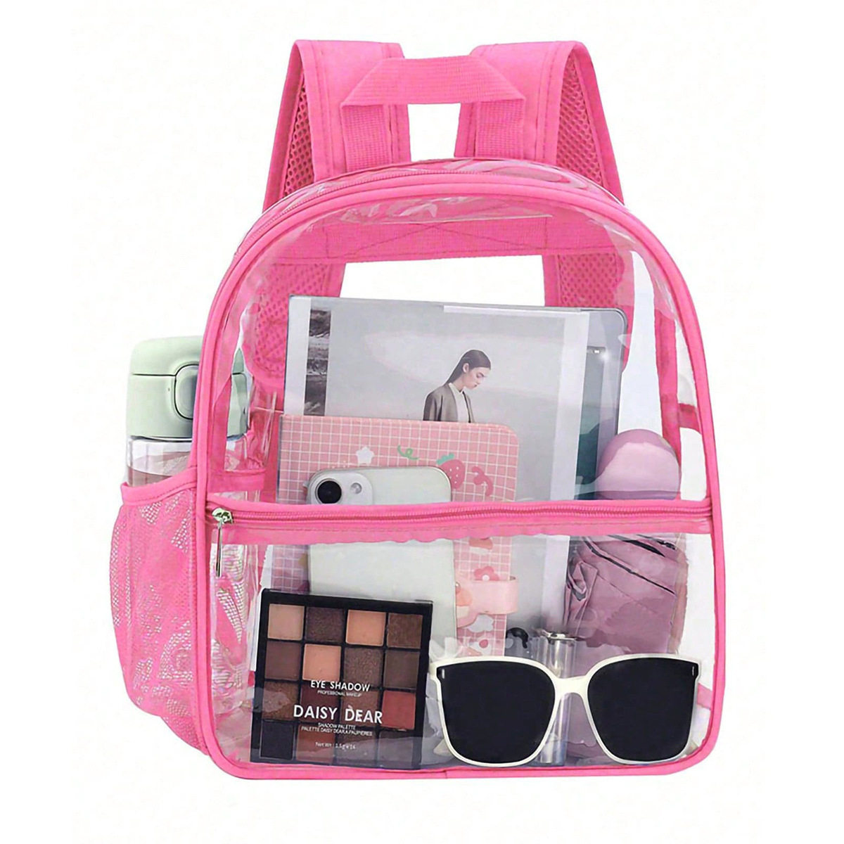 Cross-border PVC transparent backpack, outdoor portable backpack, large-capacity simple student schoolbag factory direct sales details Picture