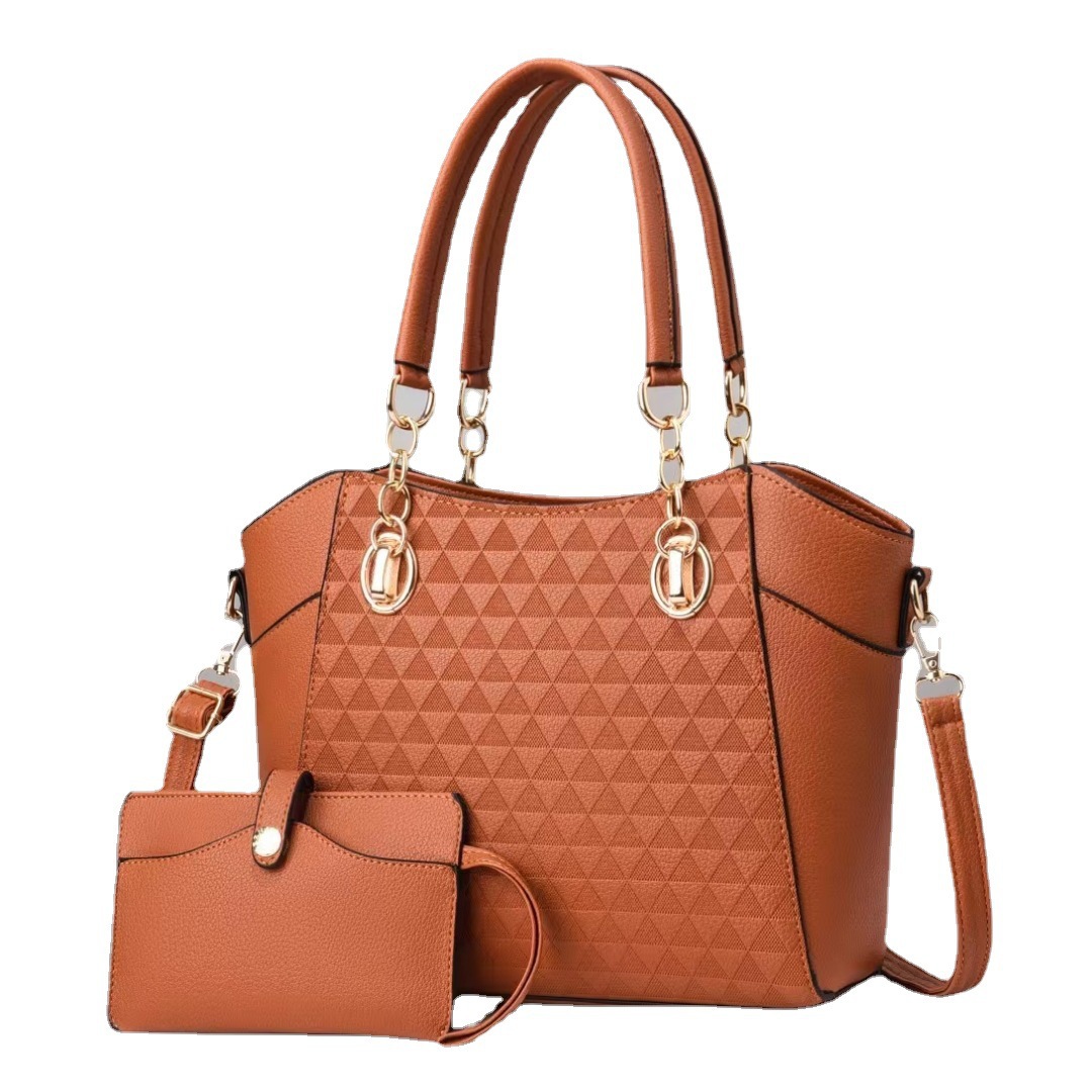 New autumn/winter 2023 European and American large-capacity mother-and-child handbag, a fashionable single-shoulder crossbody bag for women full figure