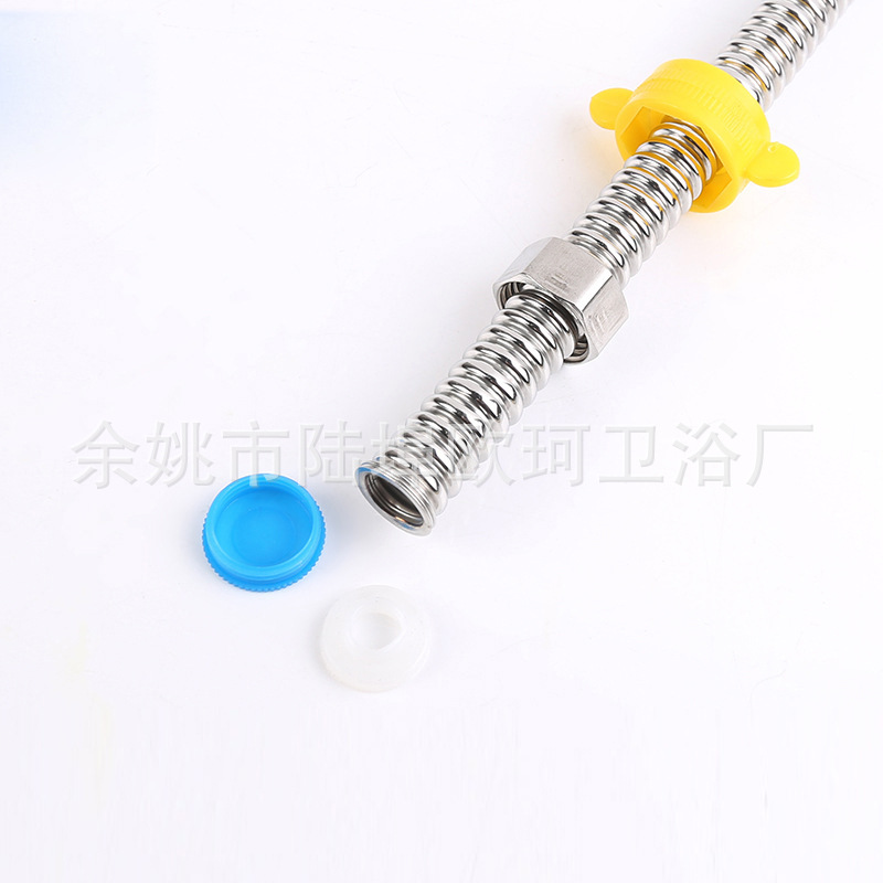 304 stainless steel corrugated pipe for bathroom water heater water inlet pipe, solar connection pipe, metal hose, 4 points details Picture