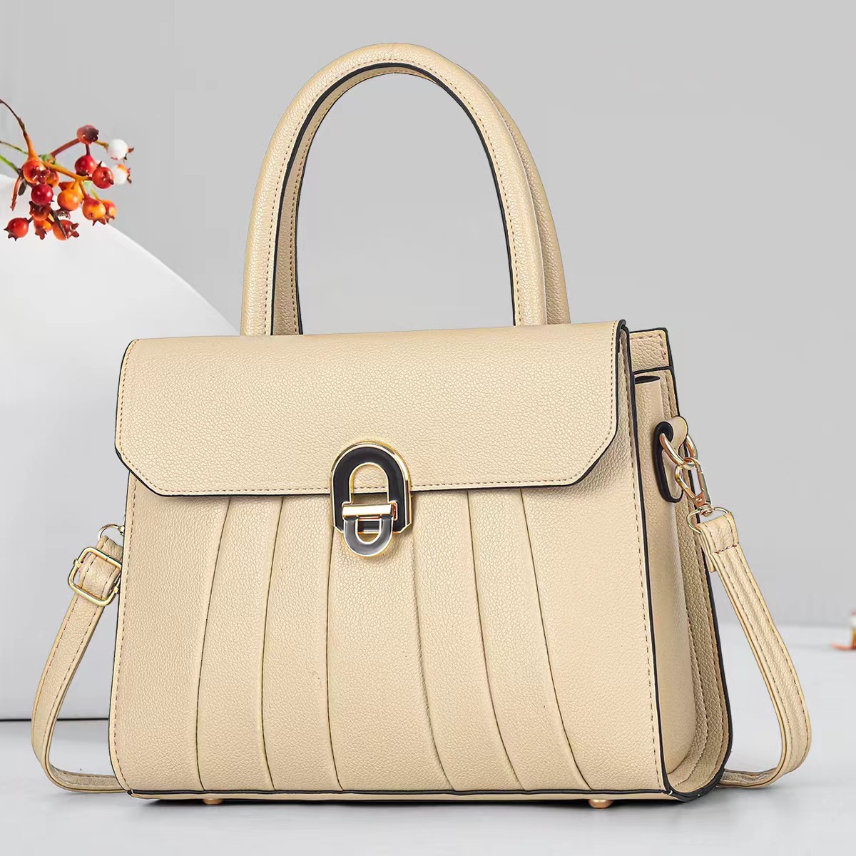 Cross-border versatile single-shoulder bag, multi-layer pleated crossbody bag, new high-quality large-capacity hand-held tote bag, trendy and practical details Picture