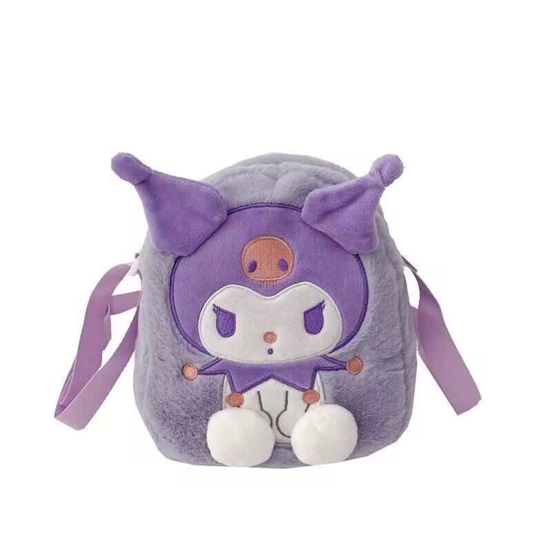 Cartoon fashion plush toy, girlish single-shoulder bag, Kuromi Melody doll bag, gift accessories, crossbody bag Item Picture