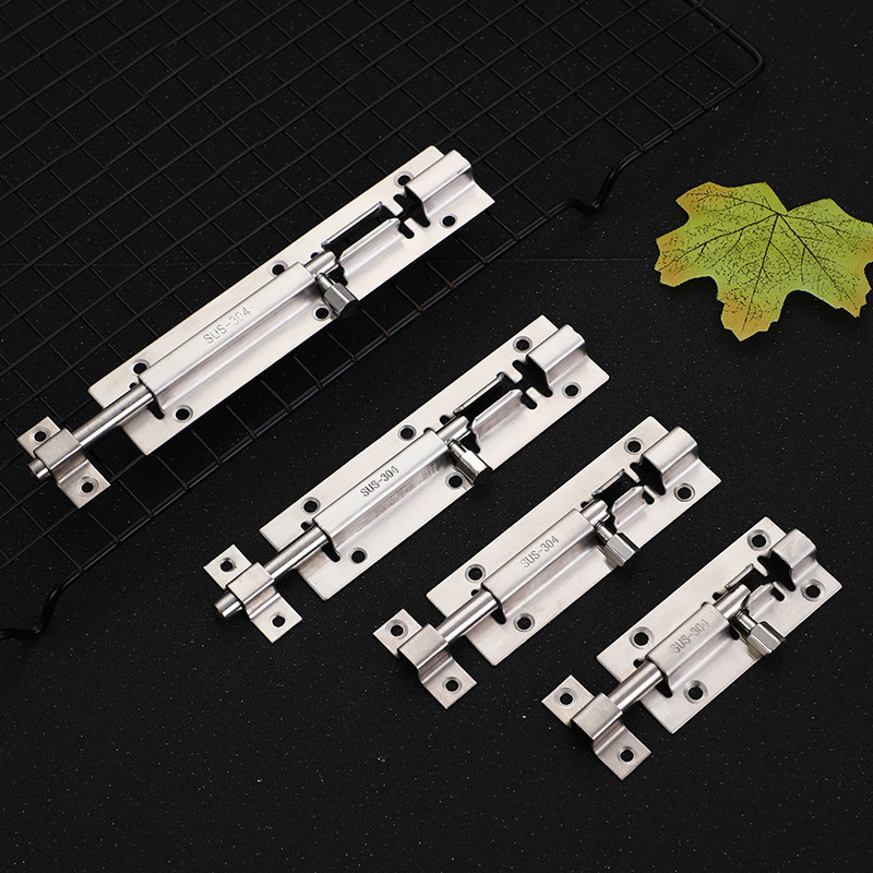 Stainless steel door latch, thickened door latch, door bolt, exposed latch, Chinese 304 latch Specification drawing