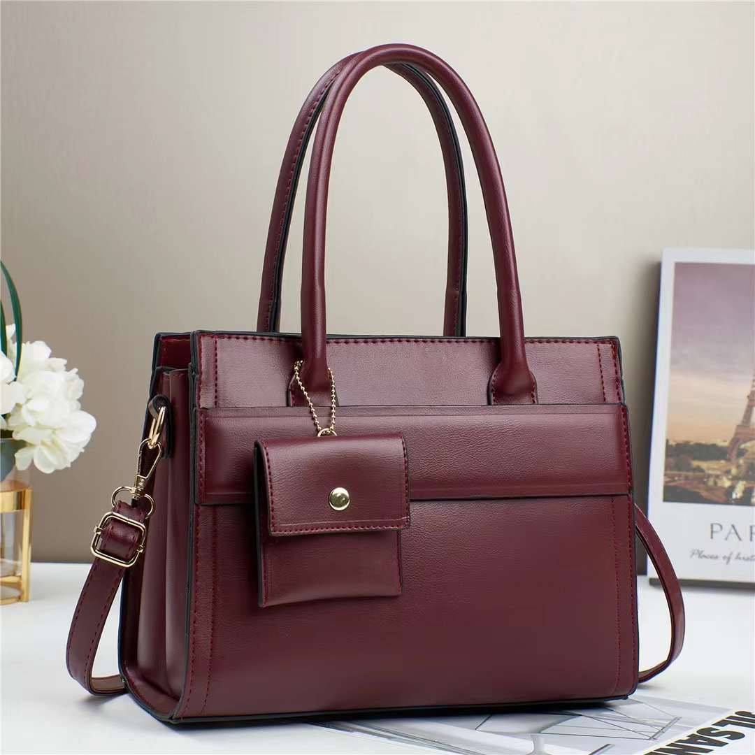 2024 New fashion women's bag with small bag, high-end and elegant women's handbag, cross-border single-shoulder crossbody bag in solid color Specification drawing