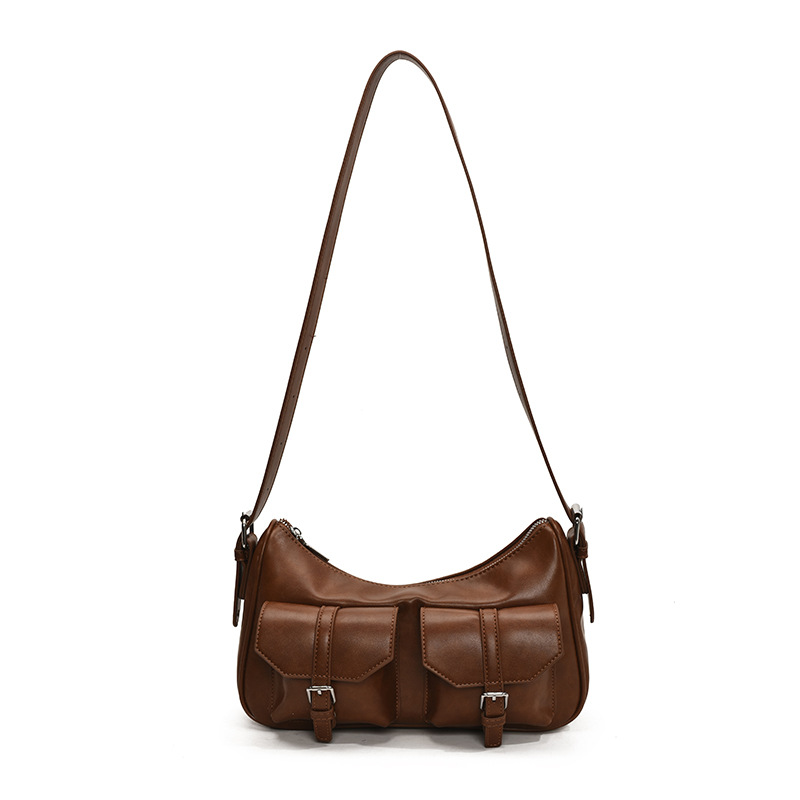 Underarm multi-pocket bag for women, 2025 new Korean style Instagram trendy and fashionable single-shoulder bag, a niche and high-end small square bag Item Picture