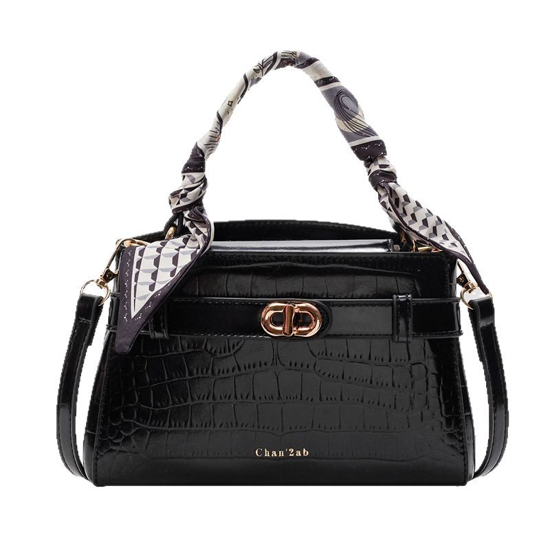 A high-end crocodile print fashionable hand-held Kelly bag for women 2025, a trendy and versatile single-shoulder crossbody bag for commuting Item Picture