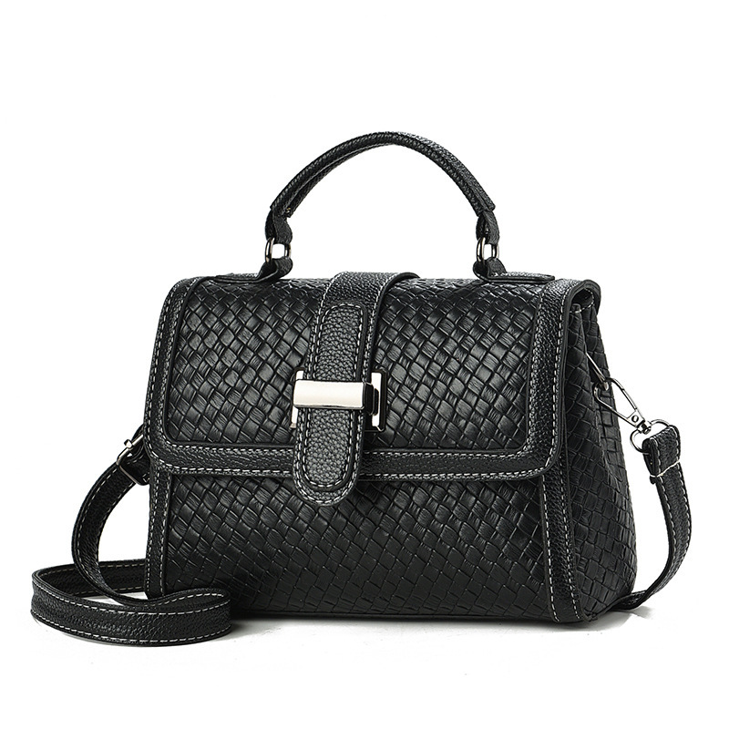 Retro Korean-style small square bag 2025 new trendy and fashionable women's handbag with checkered pattern and fashionable texture, single-shoulder crossbody bag Item Picture
