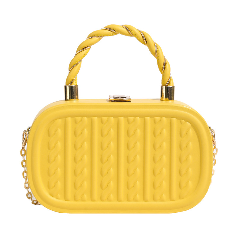 This is a new Korean version of a box bag with a linen pattern, which has a well-structured texture and is suitable for women's crossbody single-shoulder handbags Item Picture