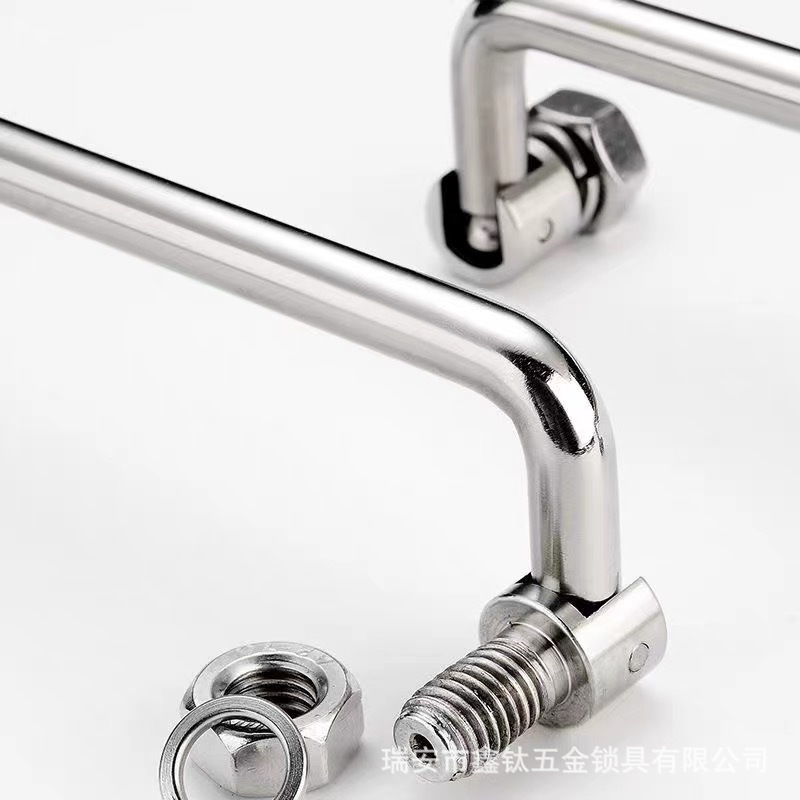 304 stainless steel handle, carbon steel chrome-plated, rotatable handle, folding handle, LS506 rubber-coated toolbox handle details Picture