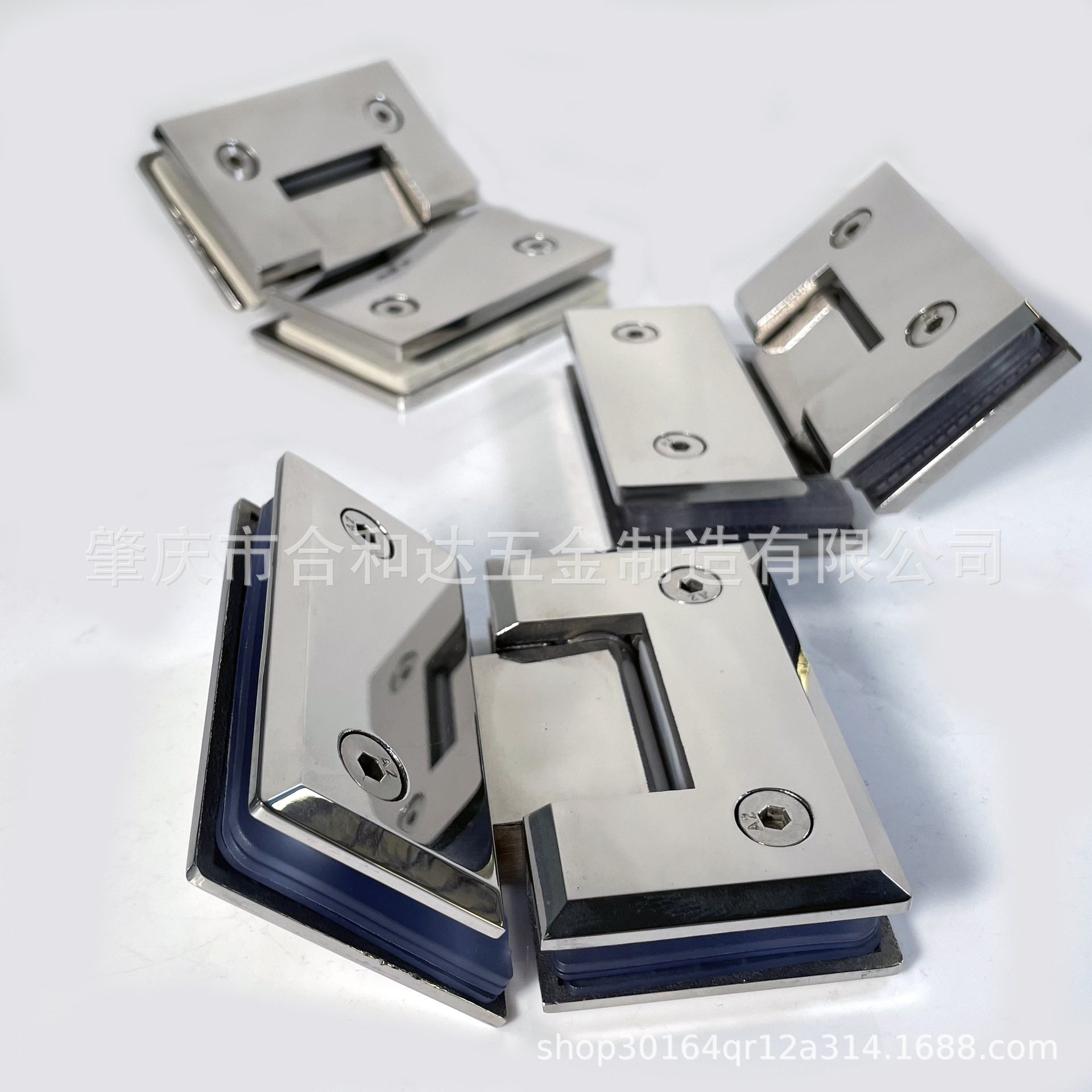 304 stainless steel glass bathroom clamp, glass door hinge, glass clamp, shower room, glass hinge, shower room accessories details Picture