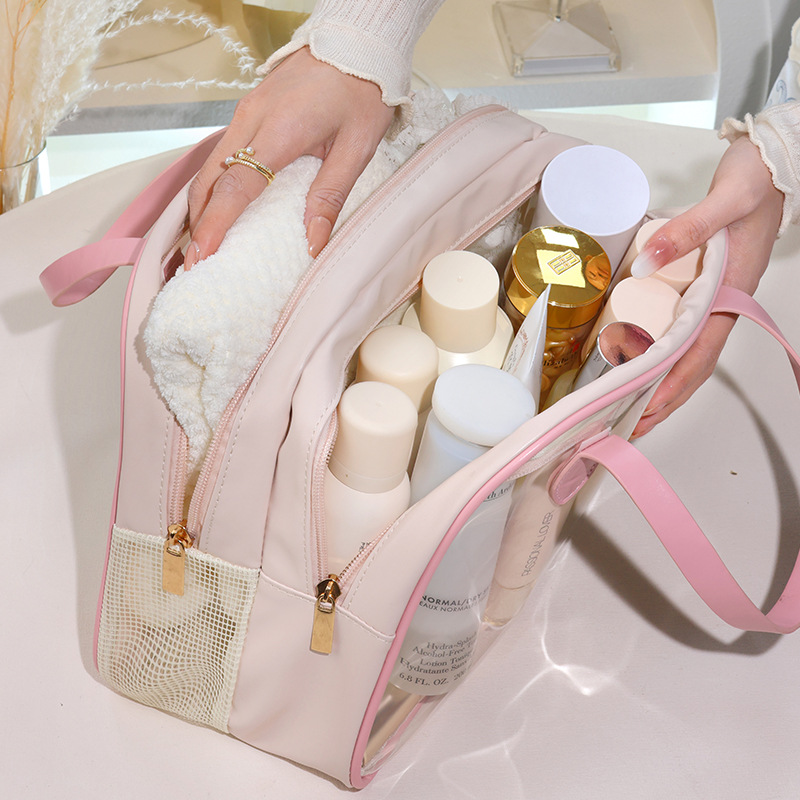 New dry-wet separation multi-functional large-capacity makeup bag, high appearance level travel, fitness, swimming and toiletries bag storage bag details Picture