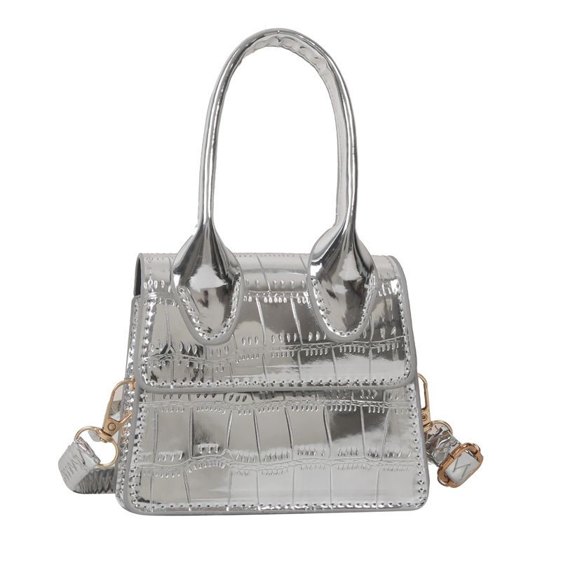 2025 Summer New trendy and fashionable women's hand-held shoulder bag, simple and colorful chain crossbody small square bag Item Picture