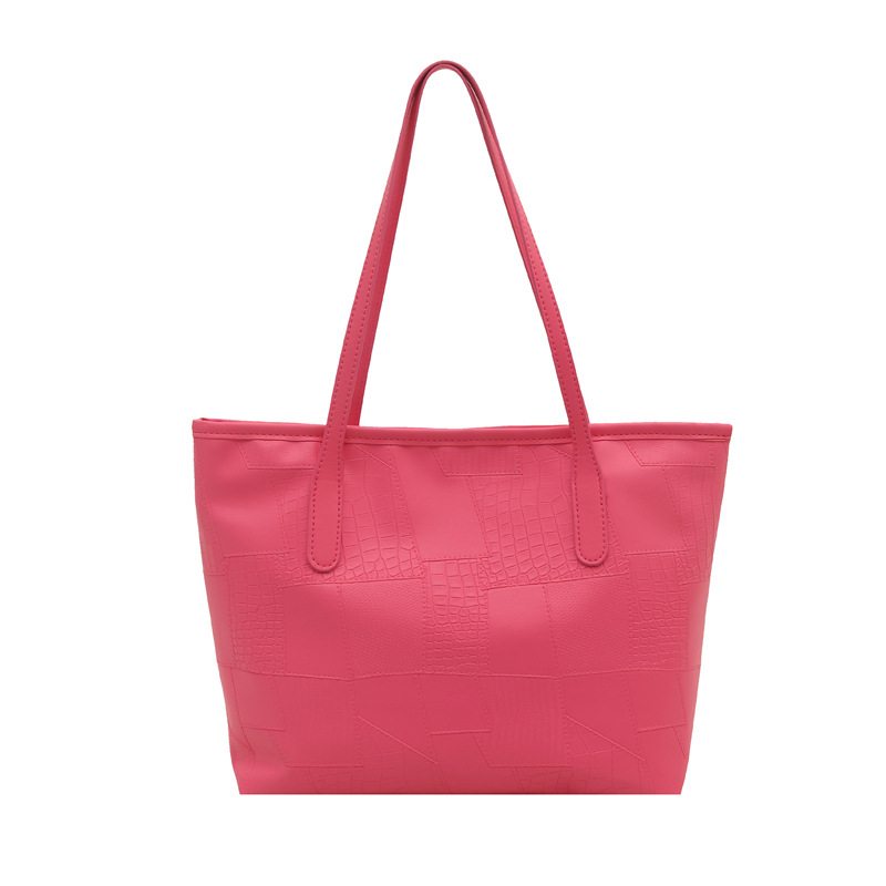 A new cross-border pu women's bag, a solid color crossbody bag for women, a large-capacity single-shoulder bag, a casual and simple commuting bag for work Item Picture