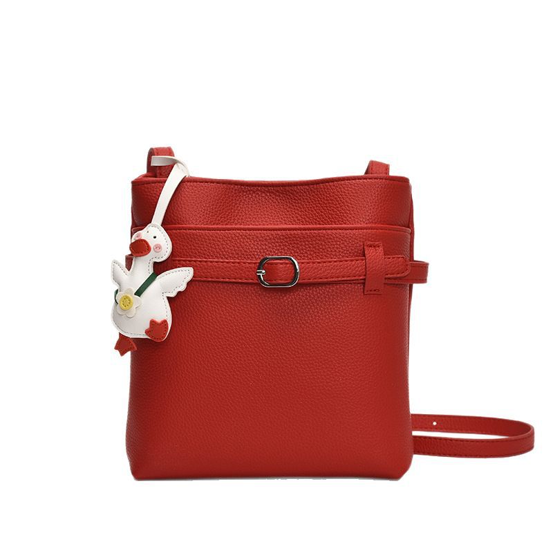 A high-end, stylish, and stylish small square bag with lychee pattern for women, a new 2025 fashion trend, versatile and simple single-shoulder crossbody bag Item Picture