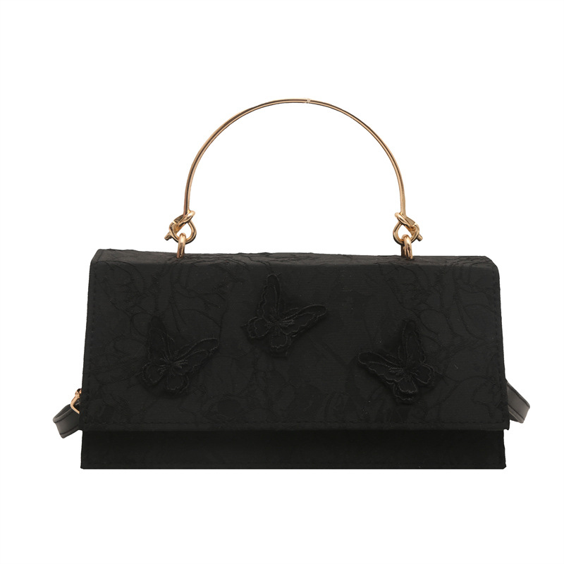 The 2025 new forest-themed sweet and girlish fashion lace butterfly is stylish and versatile. It's a trendy single-shoulder crossbody small square bag Item Picture