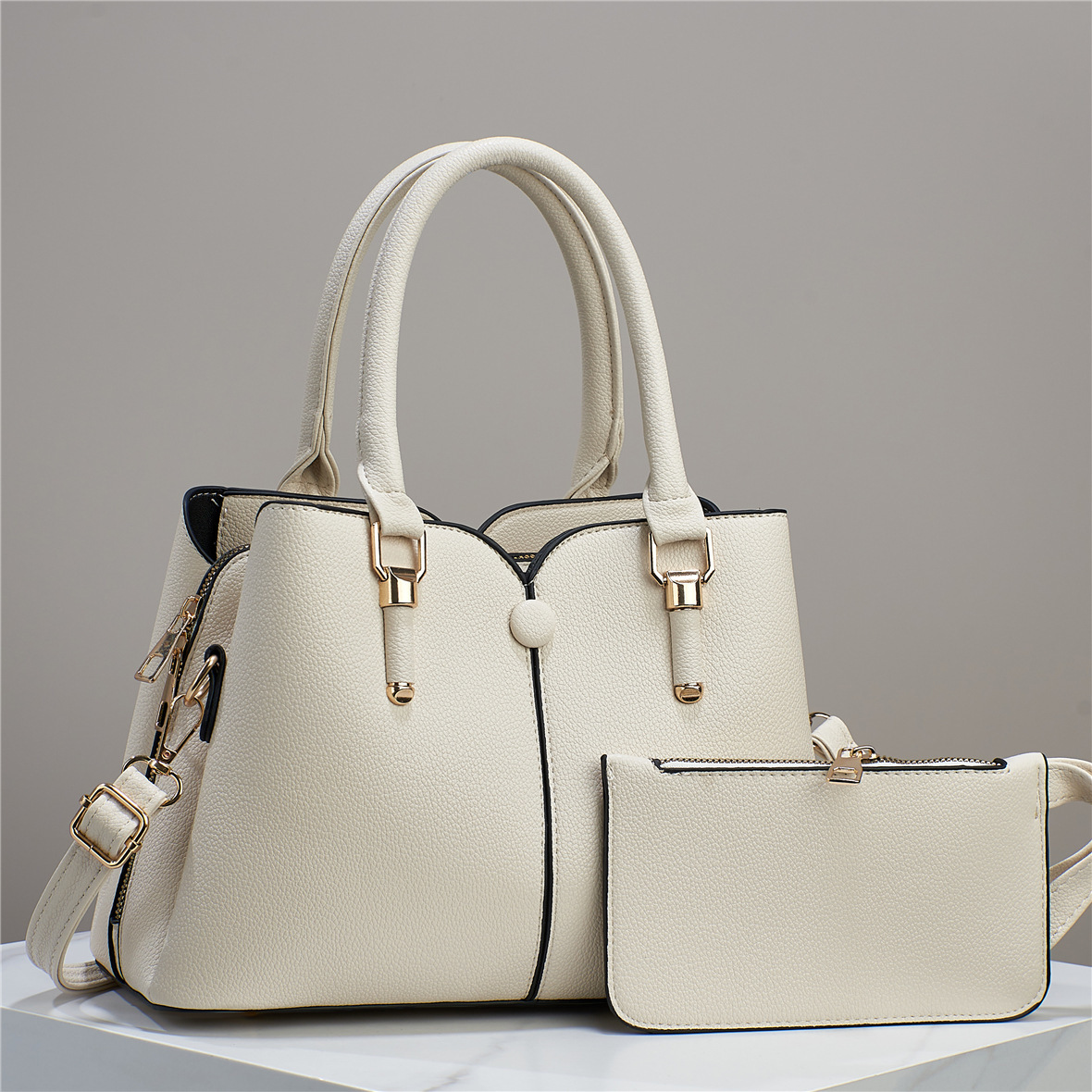Cross-border best-selling handbag, high-end and simple 2023 new women's bag, large capacity two-piece set, stylish and elegant full figure