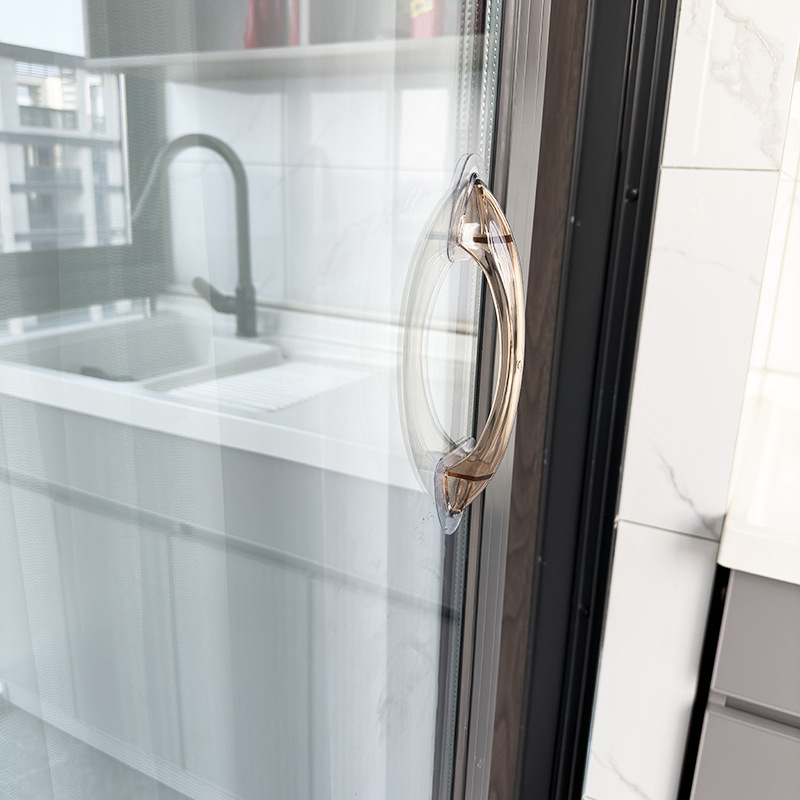 Auxiliary handles for large sliding doors on balconies without drilling, sliding door handles for bathroom glass, and door handles for cabinet drawers Specification drawing