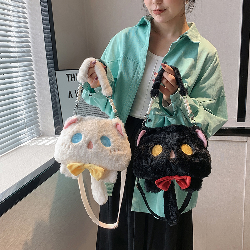 Plush bag 2023 Summer New Style Lolita crossbody Bag, Youyou Cat animal doll JK soft and cute handbag full figure